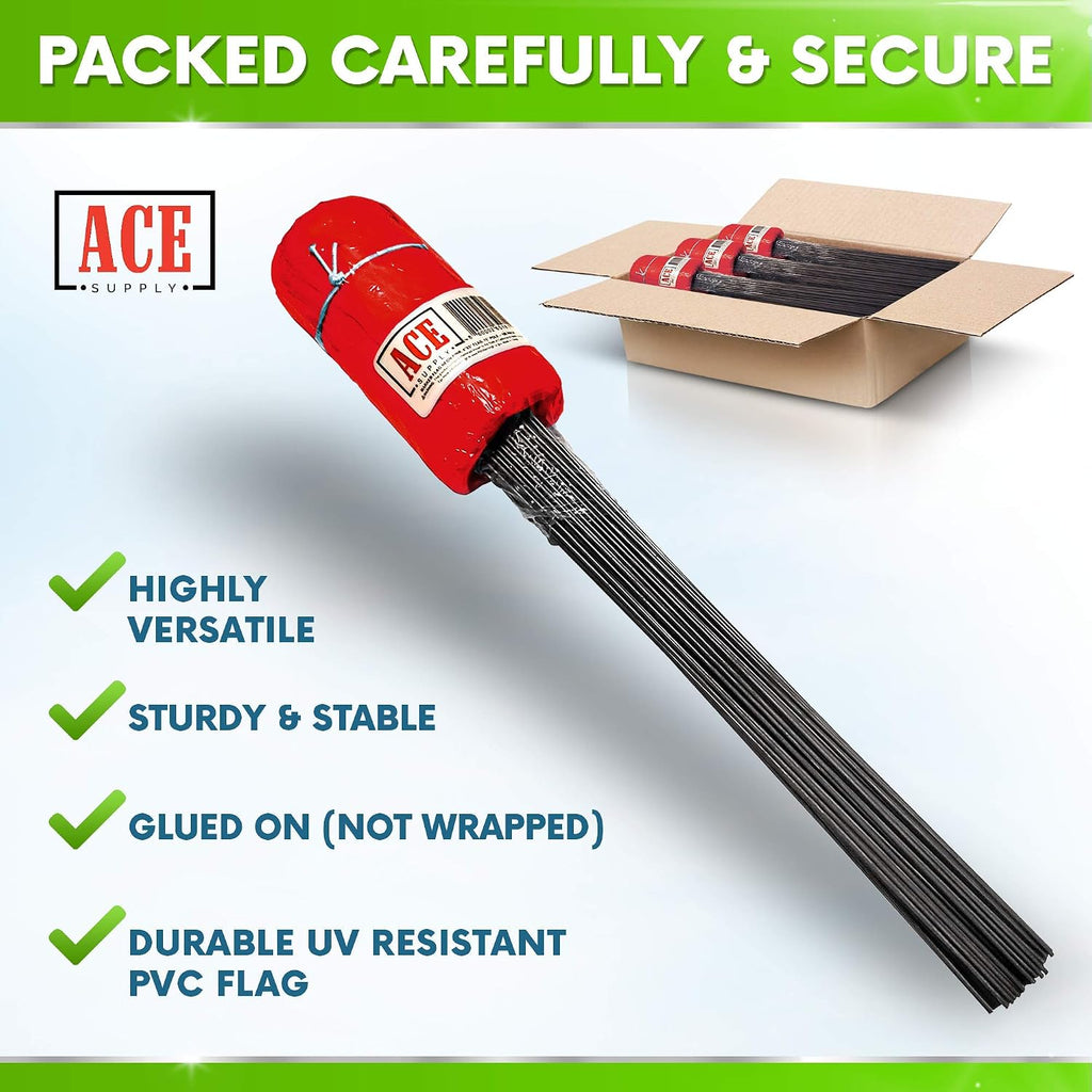 Red Marking Flags 1000 Pack - 4x5x30 Inch Red Flags for Yard - Markers For Lawn, Irrigation, Landscaping, Survey &