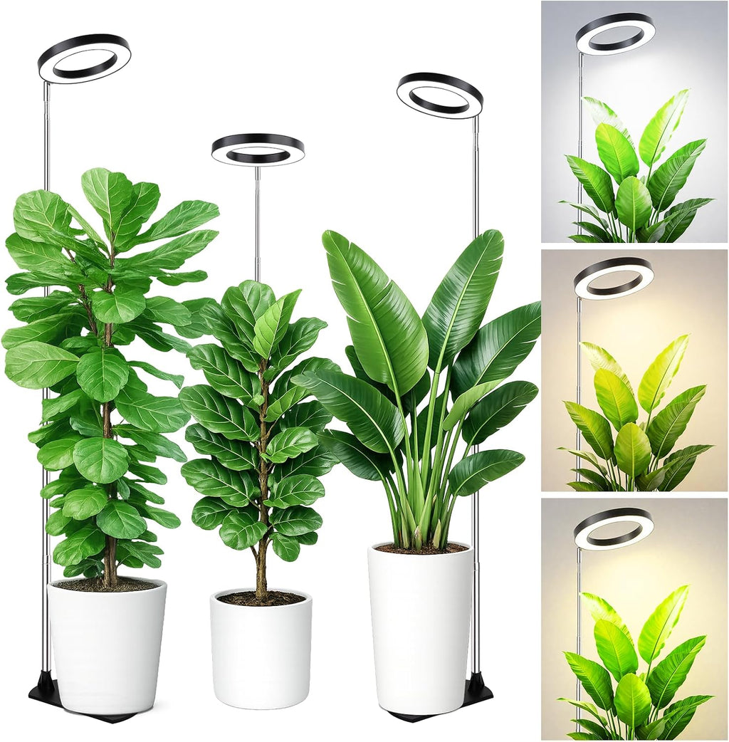Grow Lights for Indoor Plants, 6.3" Full Spectrum Plant Light with Base