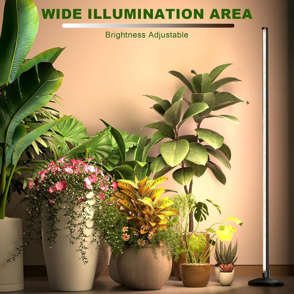 bedee Full Spectrum Grow Light for Indoor Plants: 50 Inch LED Plant Lights for Seed Starting with Timer and 10 Level