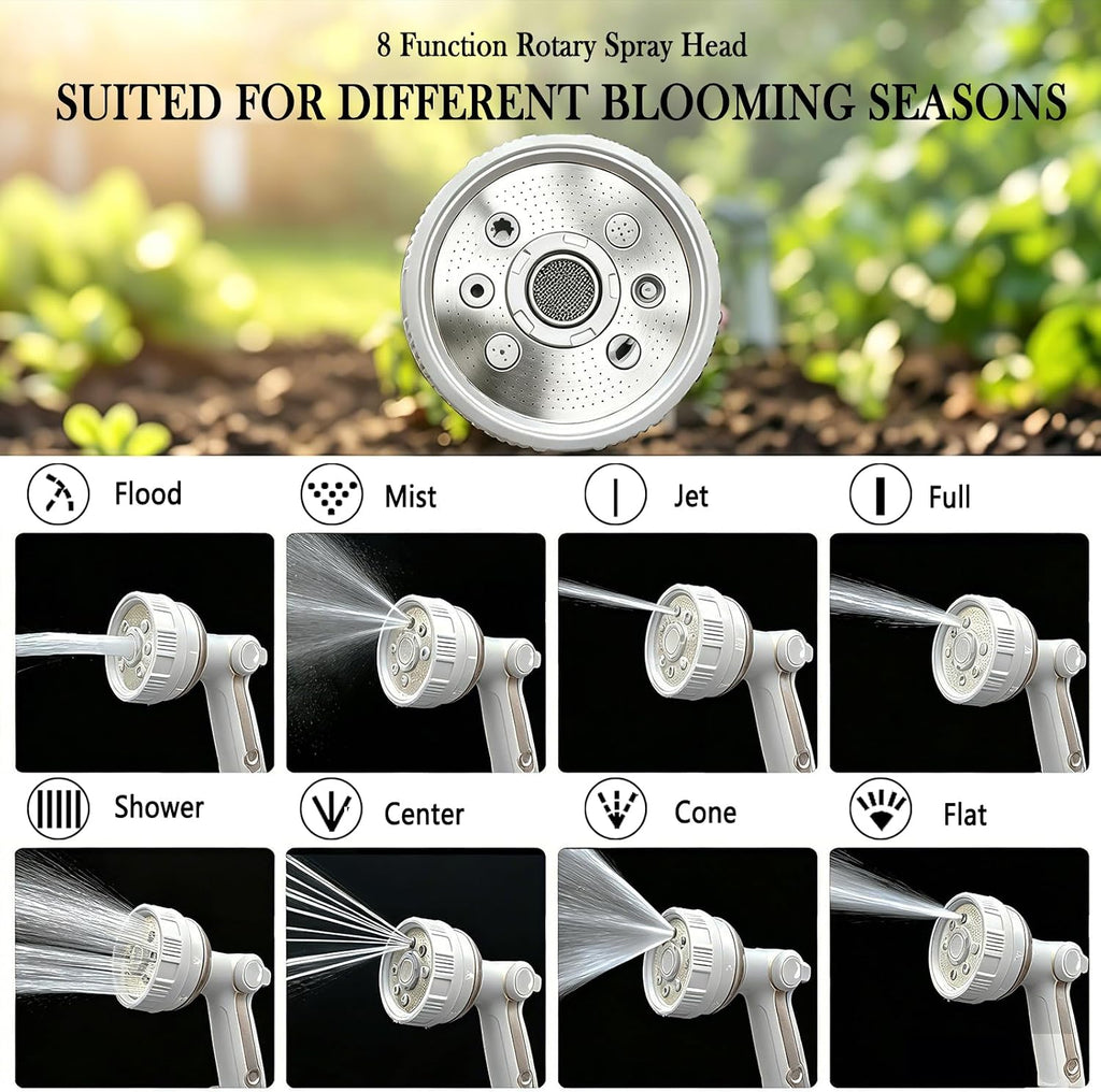 Garden Hose Nozzle Heavy Duty Metal Water Hose Sprayer | Heavy Duty Metal Spray Nozzle With Thumb Control.