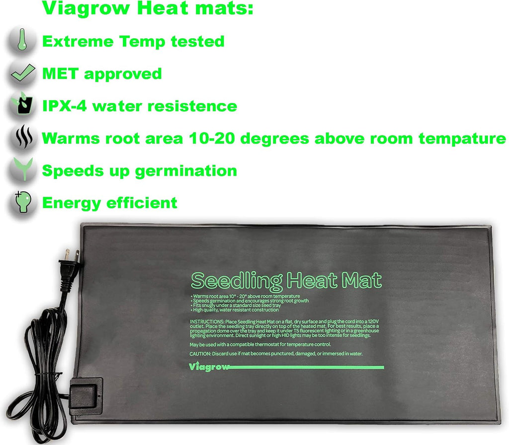 Viagrow VSEEDMAT 20.5 in. x 8.5 in. Seed Propagating Seedling Heat Mat, 20.5 x 8.5/Large