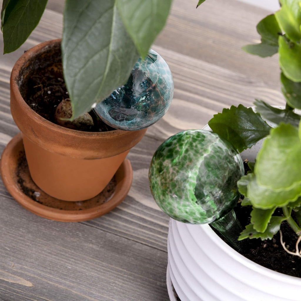 Besti Large Self Watering Globes for Plants (6-Pack) Waters Greenery Up to 2 Weeks Hands Free | Durable, Multicolored