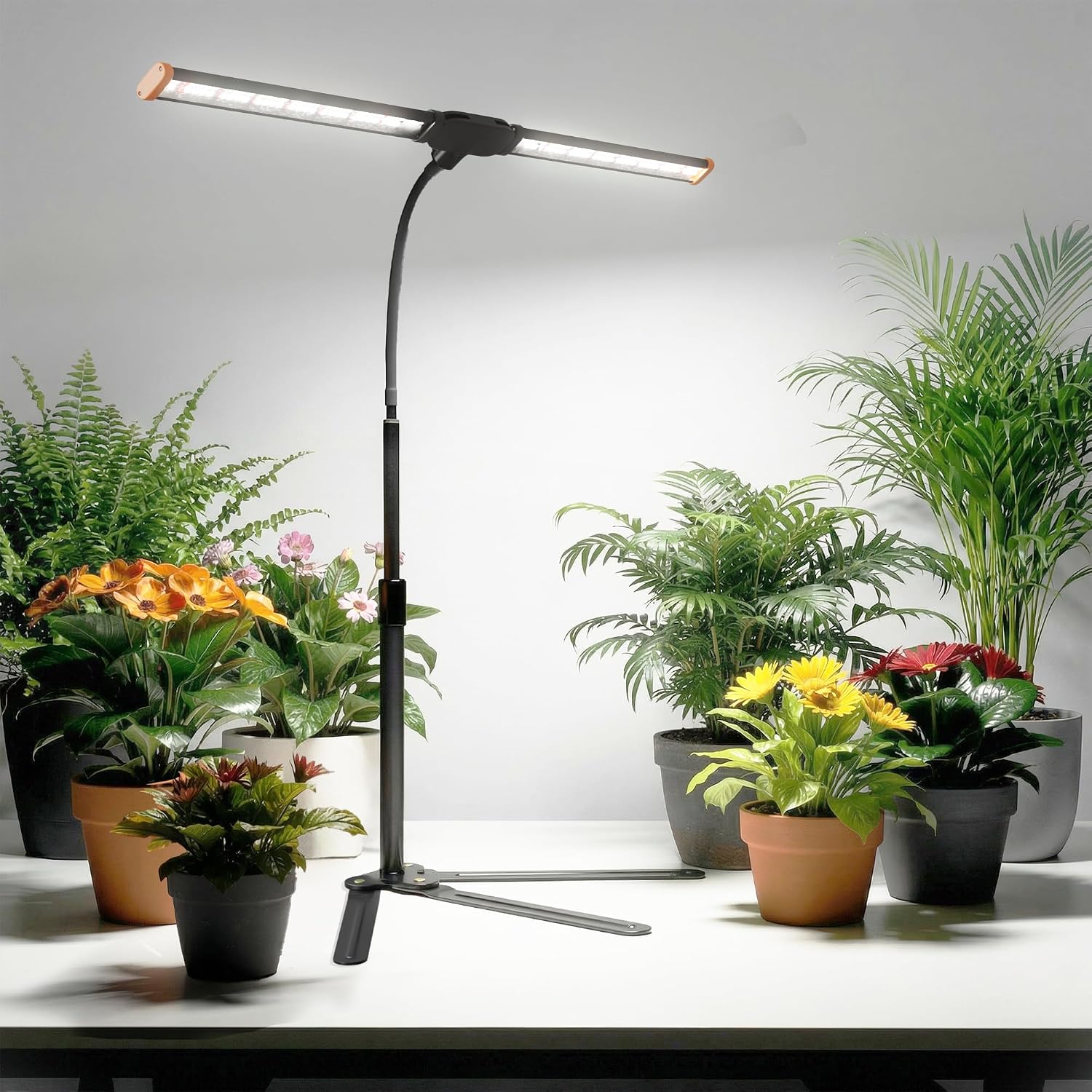 Grow Light for Indoor Plants,6000K White Sun Spectrum Growing Light Lamp | Desk Light with Red Blue LED for Pot