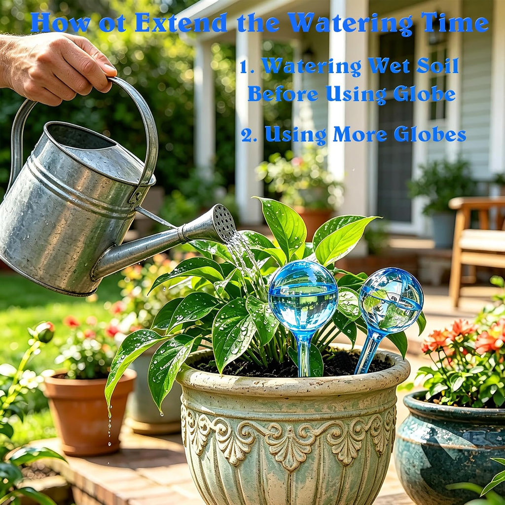 Large 12pcs Plant Watering Globes, Plant Watering Bulb Indoor Potted Plant | Durable Plastic Garden Plant Self Watering