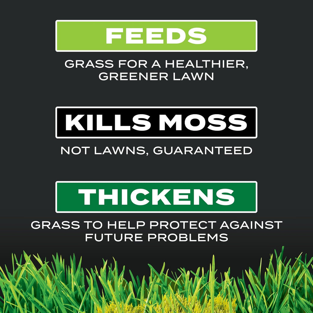 Scotts Turf Builder Triple Action for Moss Control, 20 lbs. | Moss Killer and Lawn Fertilizer, Covers Up to 4,000 sq.