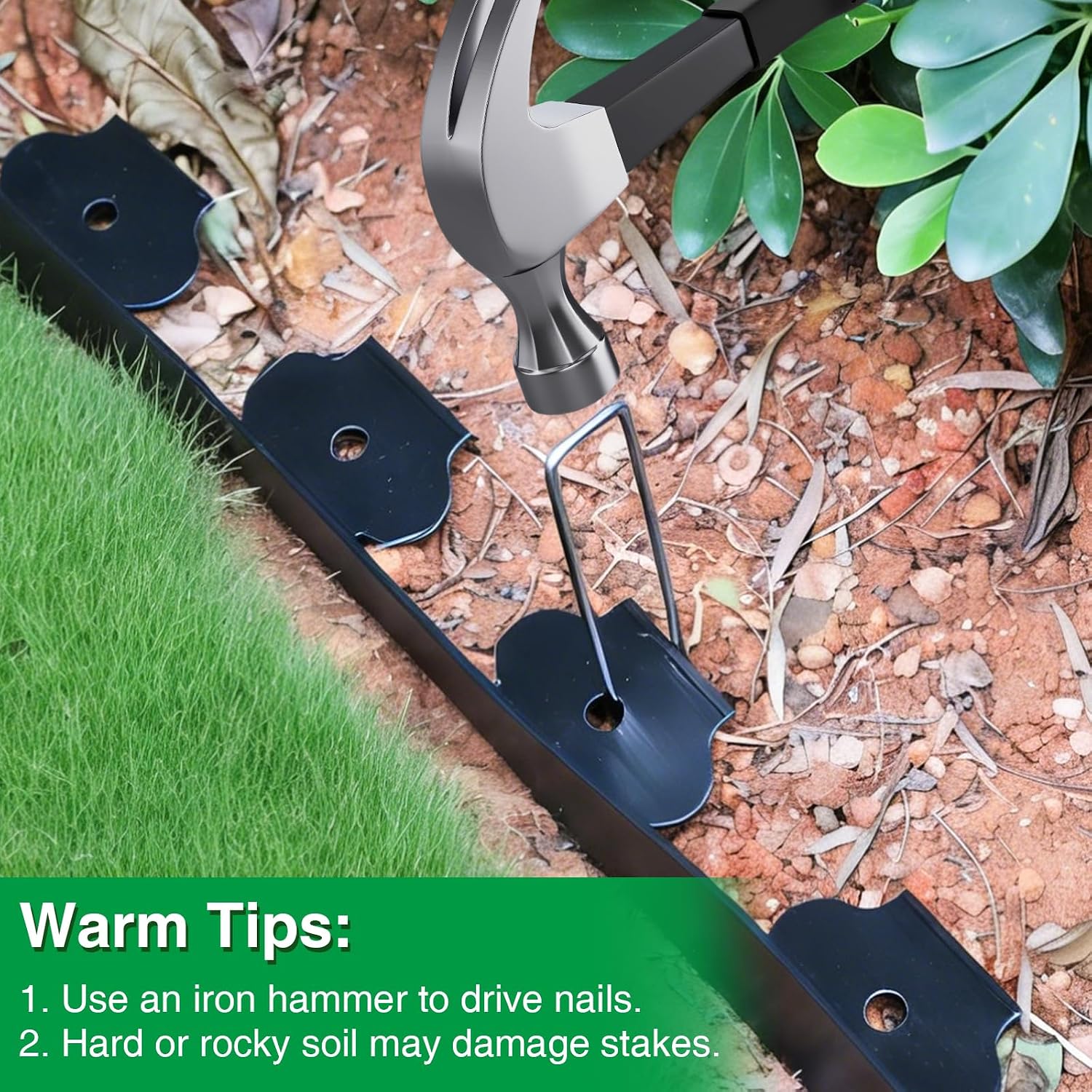 150FT Landscape Edging Kit with 230 Stainless Steel Stakes | 3 x 50FT 1.5" Flexible Rolls | Easy Install | Professional