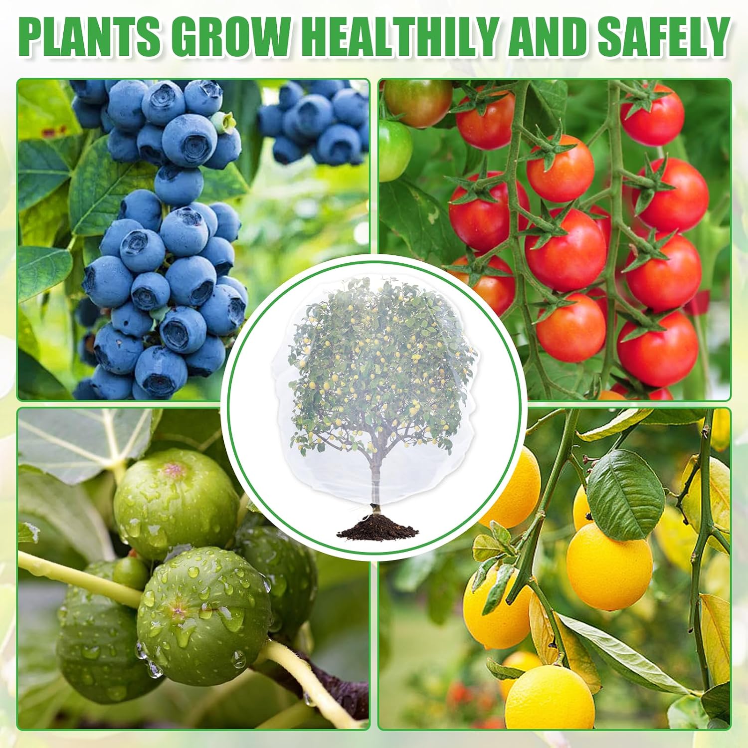 Cosweet 9 Pack Sun Resistant Garden Bird Netting for Plants, 3 Sizes | Blueberry Tomato Protecting Netting with