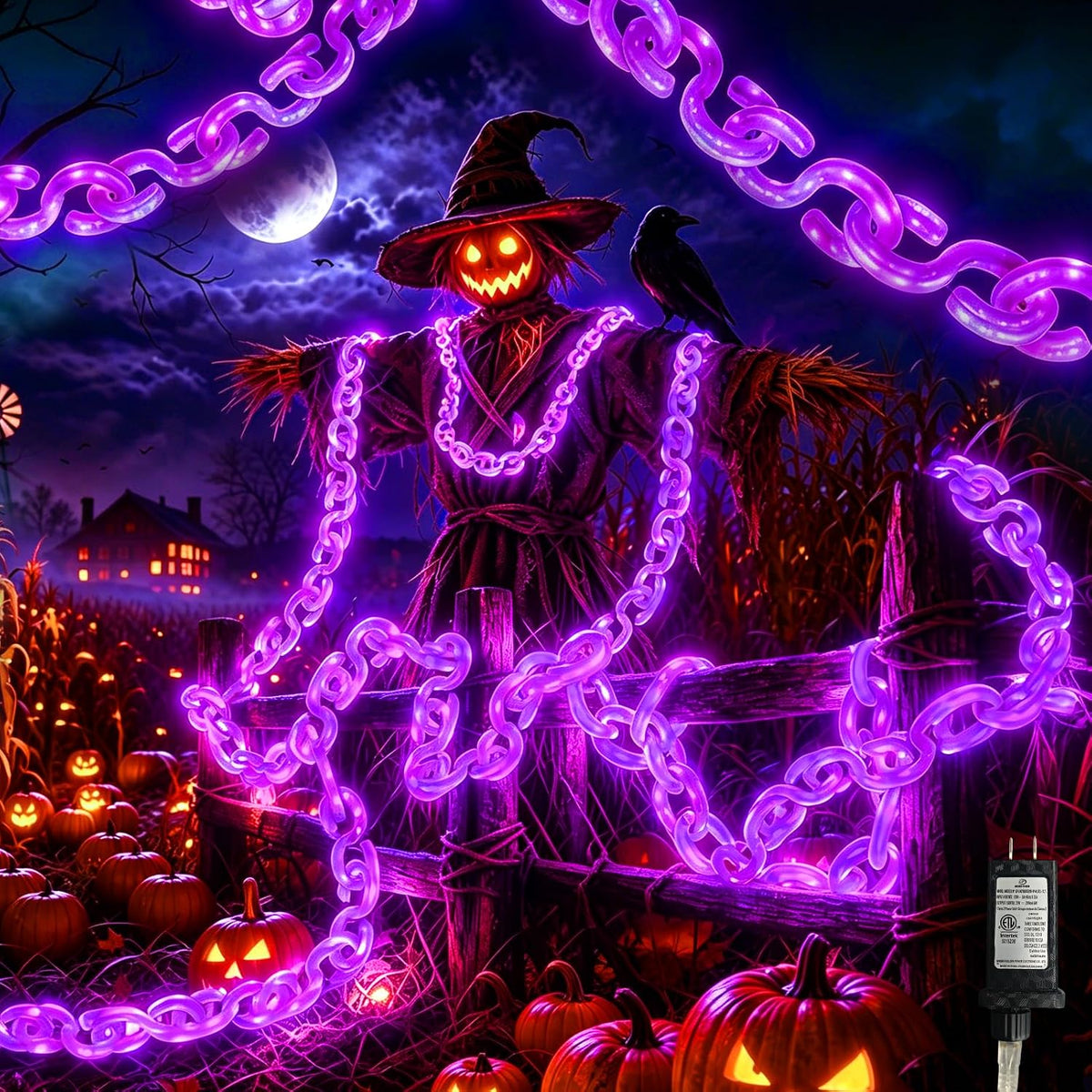 16.4 ft Halloween Chain Lights, Outdoor Halloween Lights