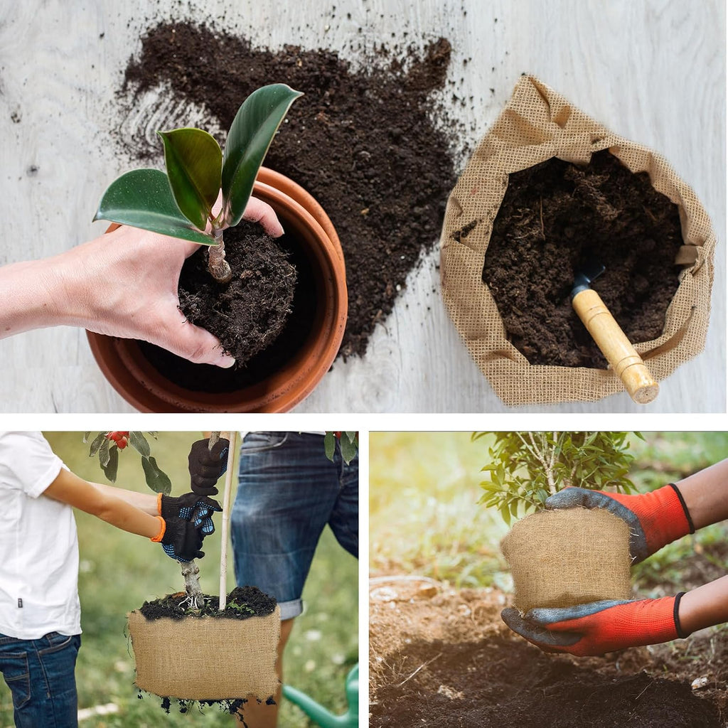 60 Inch x 100 ft Burlap Fabrics Roll Natural Burlap Garden Multipurpose Weed Barrier Garden Landscape Blankets Cloth