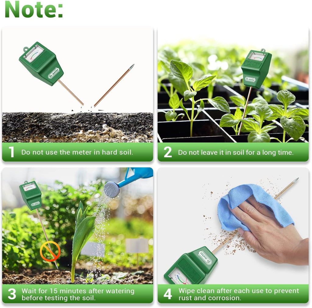 Long Probe Soil Moisture Meter & 4-in-1 LCD Display Moisture Meter