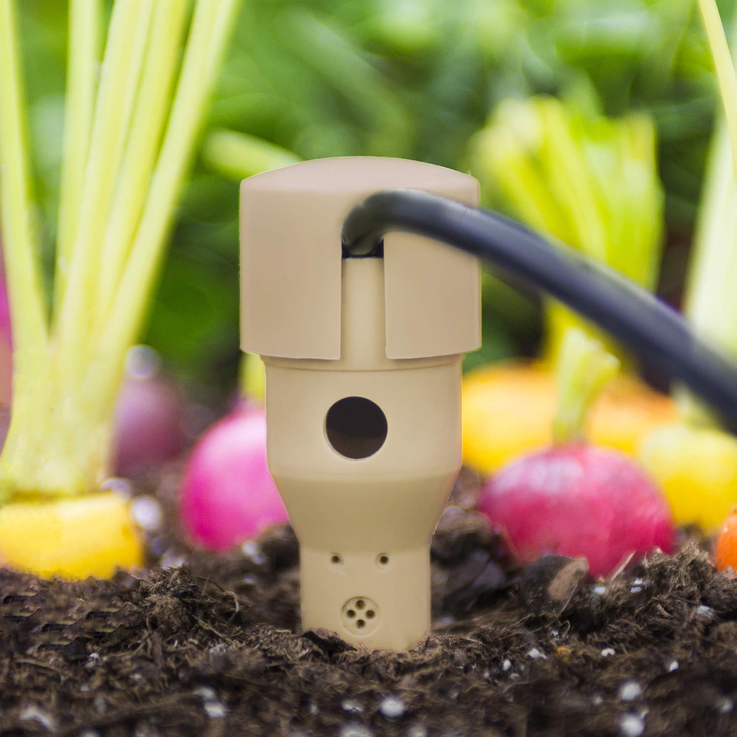 8 in. DEEP DRIP Garden Watering Stake (4 Pack) (Tan) | UV-Protected ABS Plastic Deep Root Irrigation Spike for Flowers