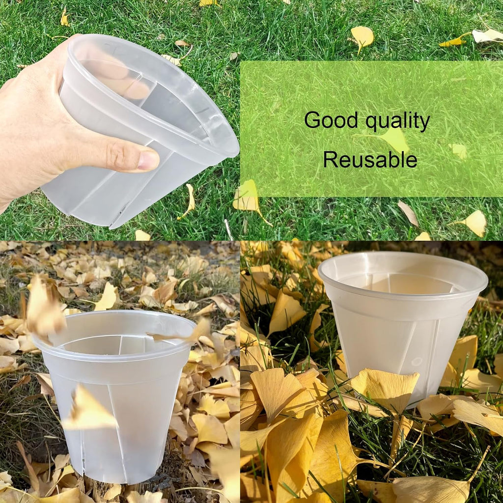 Clear Nursery pots with Drainage 5/6/7/8/9 inch 10 Pack | for Indoor&Outdoor Plant,monstera pots with saucers,monitor