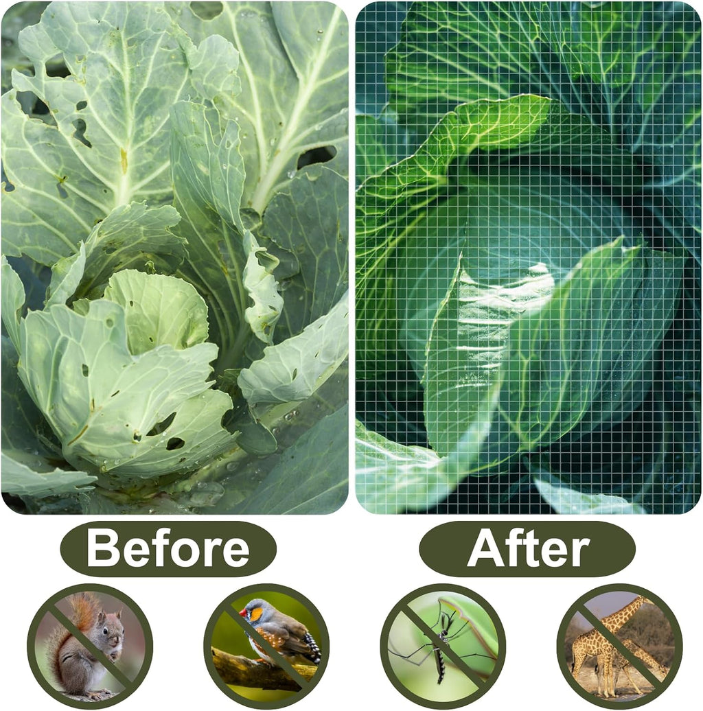 Garden Netting Pest Barrier, 10x50 FT Ultra Fine Mesh Insect Netting | Plant Cover for Raised Beds, Vegetables