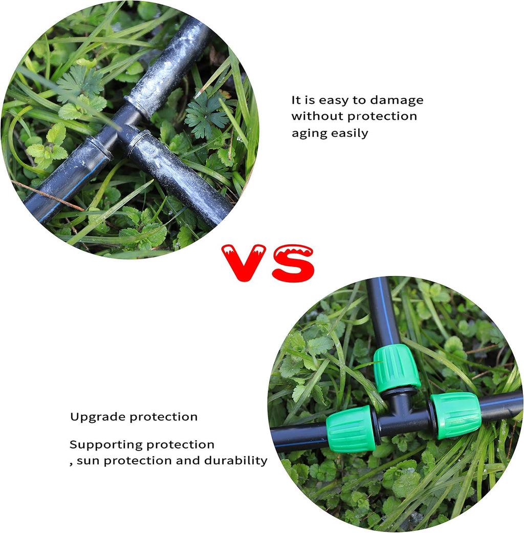 52 FT 1/2”PVC Garden Irrigation Tubing Hose（OD:16mm,ID:12mm) | 1/2" Drip Irrigation Tubing Main Line Hose Tube with