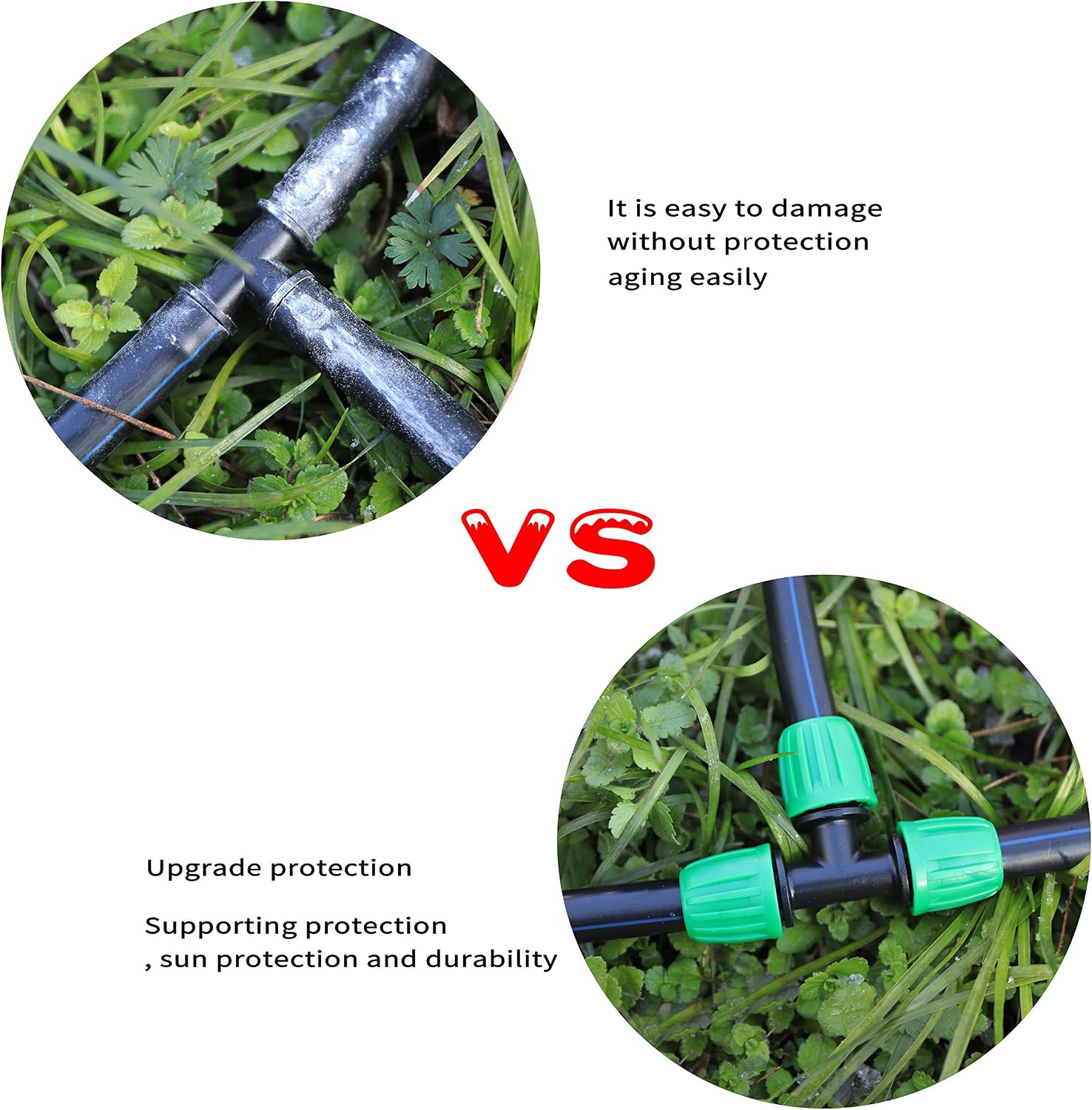 52 FT 1/2”PVC Garden Irrigation Tubing Hose（OD:16mm,ID:12mm) | 1/2" Drip Irrigation Tubing Main Line Hose Tube with