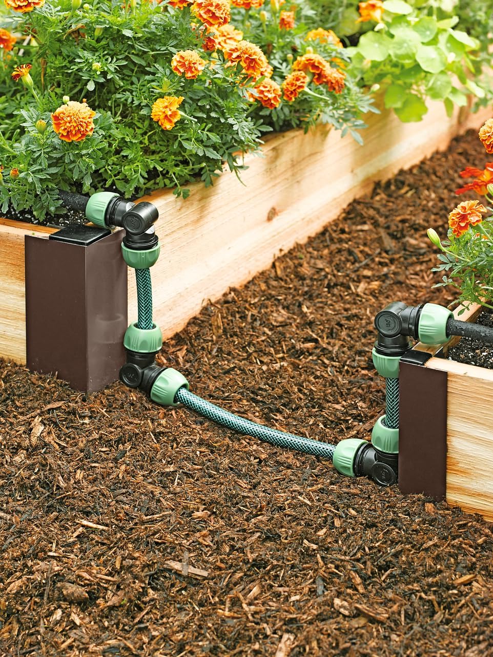 Gardeners Supply Company Snip and Drip Connector Kit | Watering Soaker Sprinkler System Extender, For Raised Garden Bed