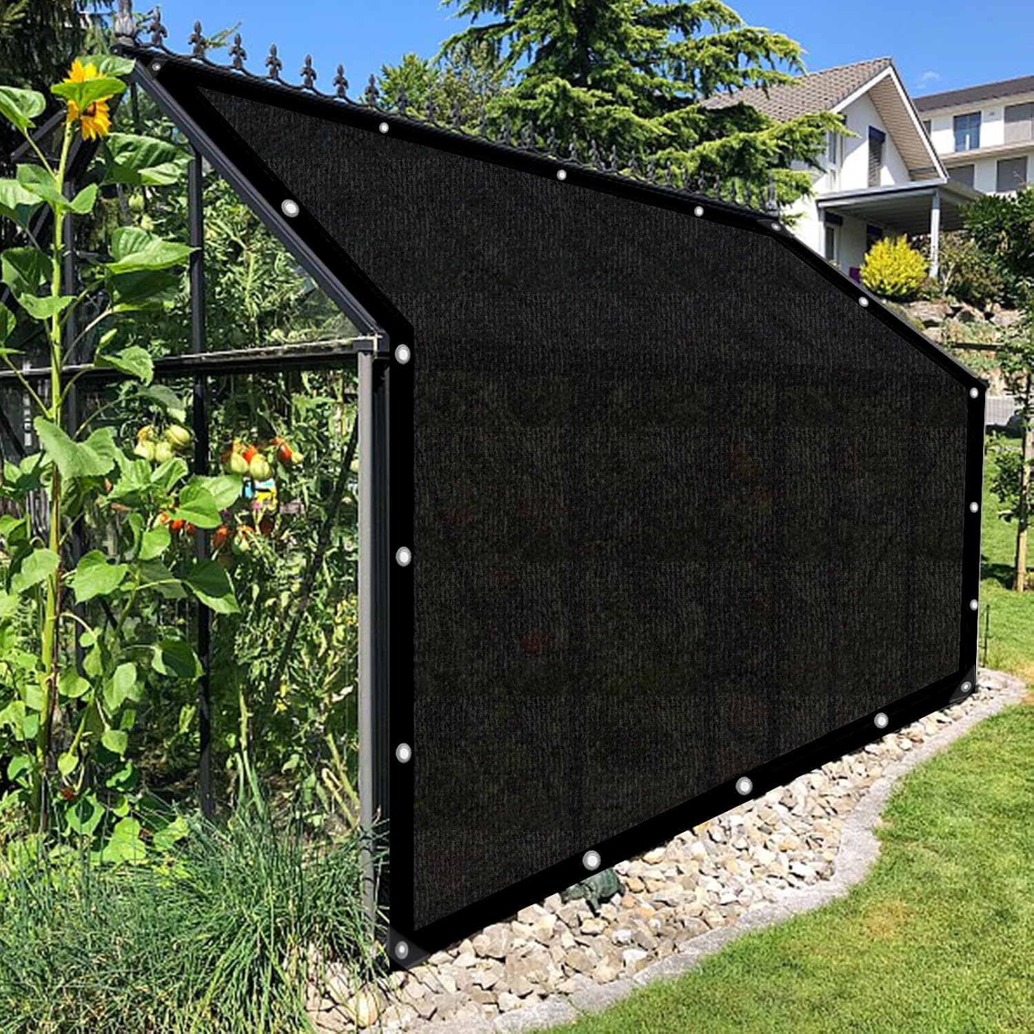 40% Shade Cloth 10×30FT HDPE Mesh Net with Grommets for Garden | UV resistant sun shade for greenhouse, patio & yard