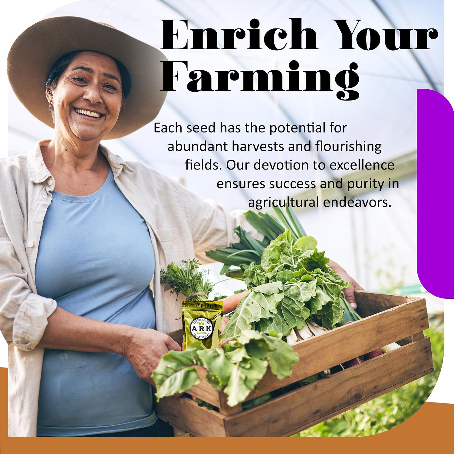 Ark Seed Kits-Organic 30 Heirloom Varieties, Over 10,000 Non-GMO Seeds Including Zucchini, Watermelon, Bell Pepper &