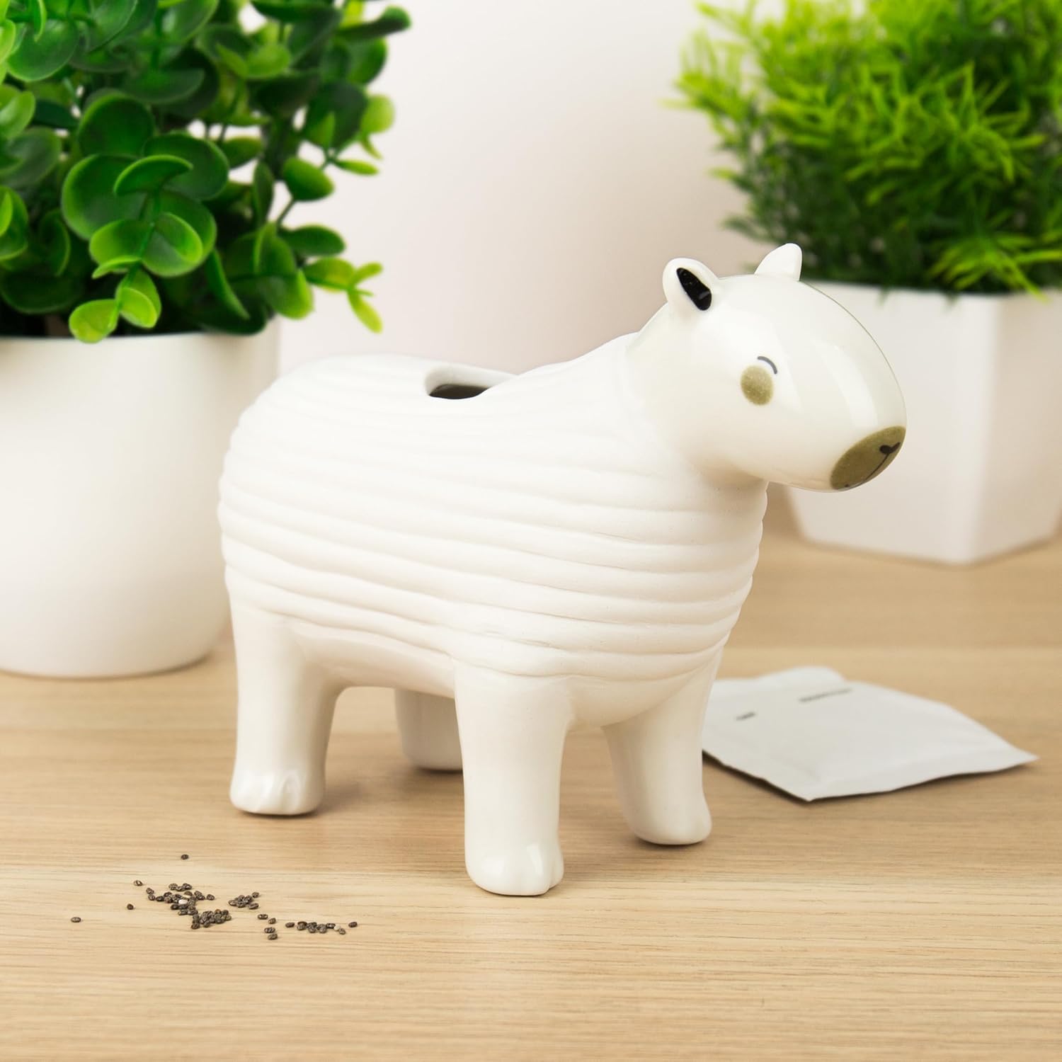 Gift Republic Capybara Chia Planter Desktop Sprouting Chia Animal Fun Grow Kit