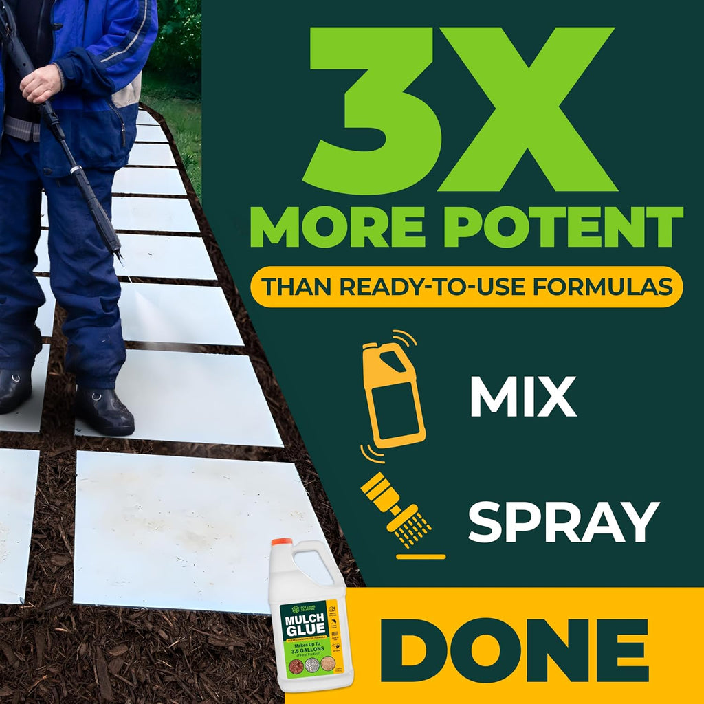 Mulch Glue for Landscaping - Rock & Gravel Binder | Spray Glue for Paver Sealer | Landscape Glue for Mulch & Pebbles