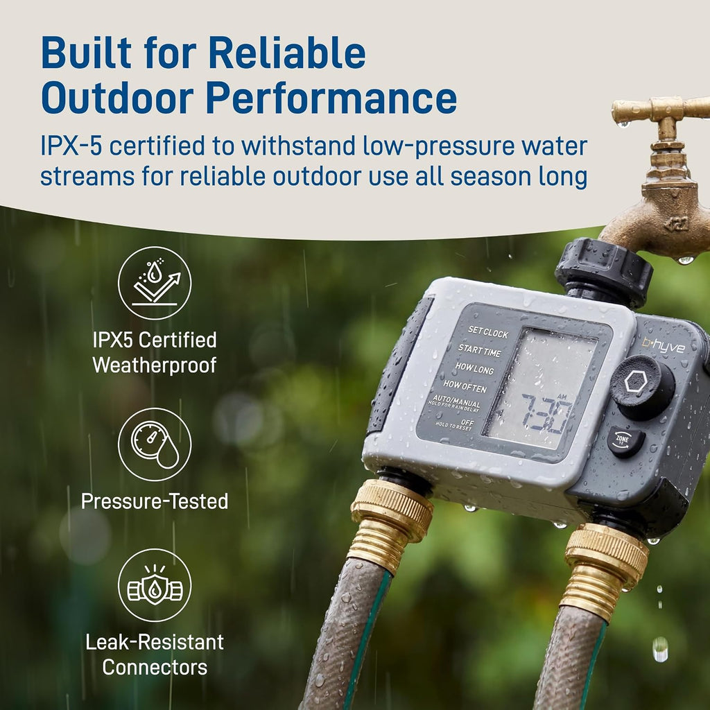 Orbit B-hyve XD 2-Port Smart Hose Watering Timer - Features Dual Outlet Irrigation Control - App Controlled Watering