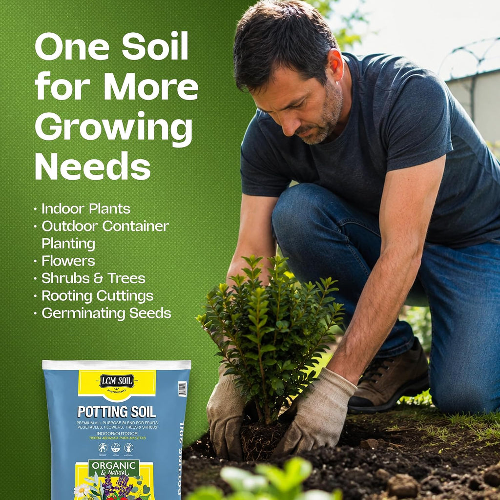 Organic Potting Soil Mix, 11-Ingredient Formula, 0.5 Cu Ft | Beneficial Microbes, Indoor Houseplants, Outdoor