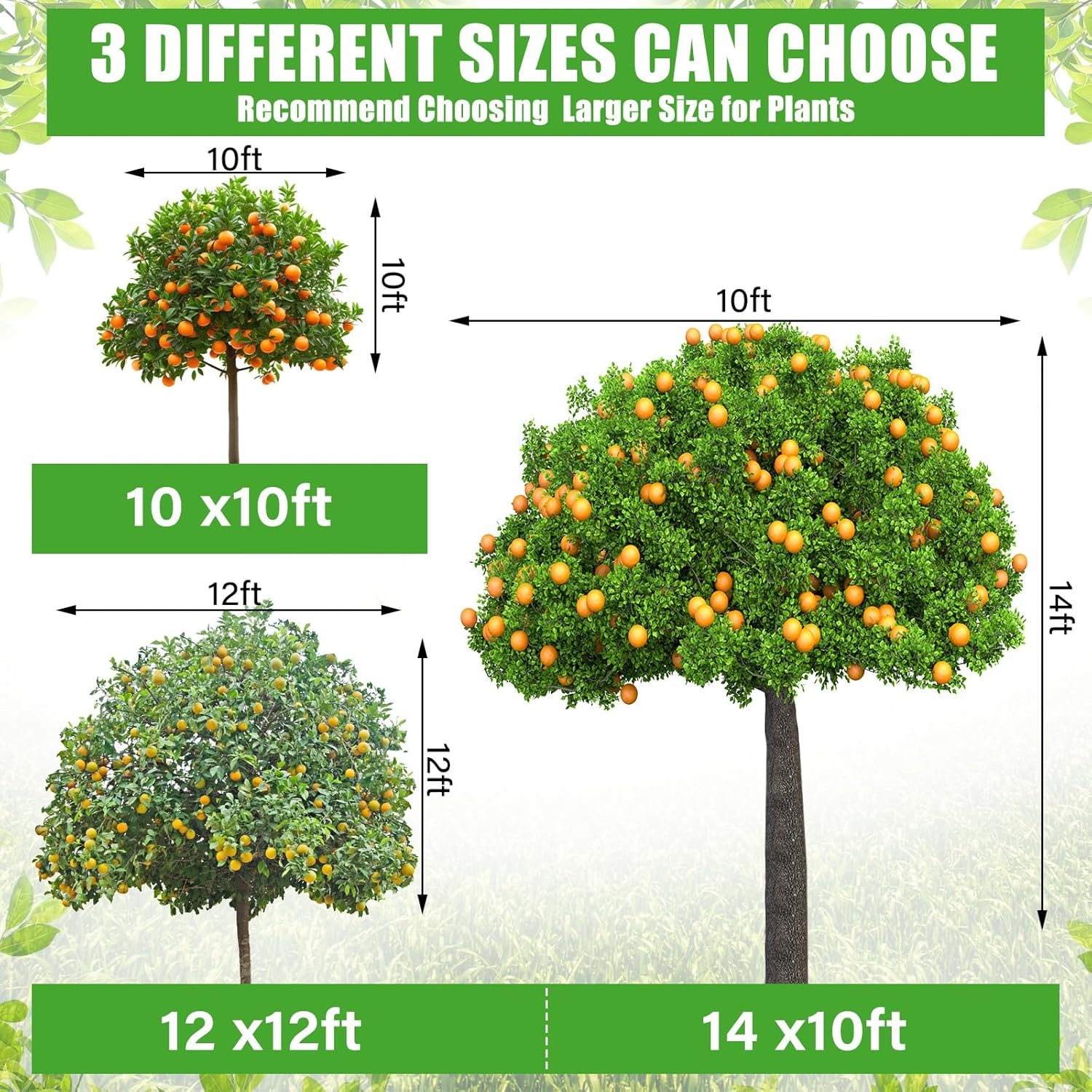 1 Pcs Large Fruit Tree Netting 12 X 12 Ft with Zipper Drawstring | Protect Fruit from Squirrels Birds Bug Deer & Rat