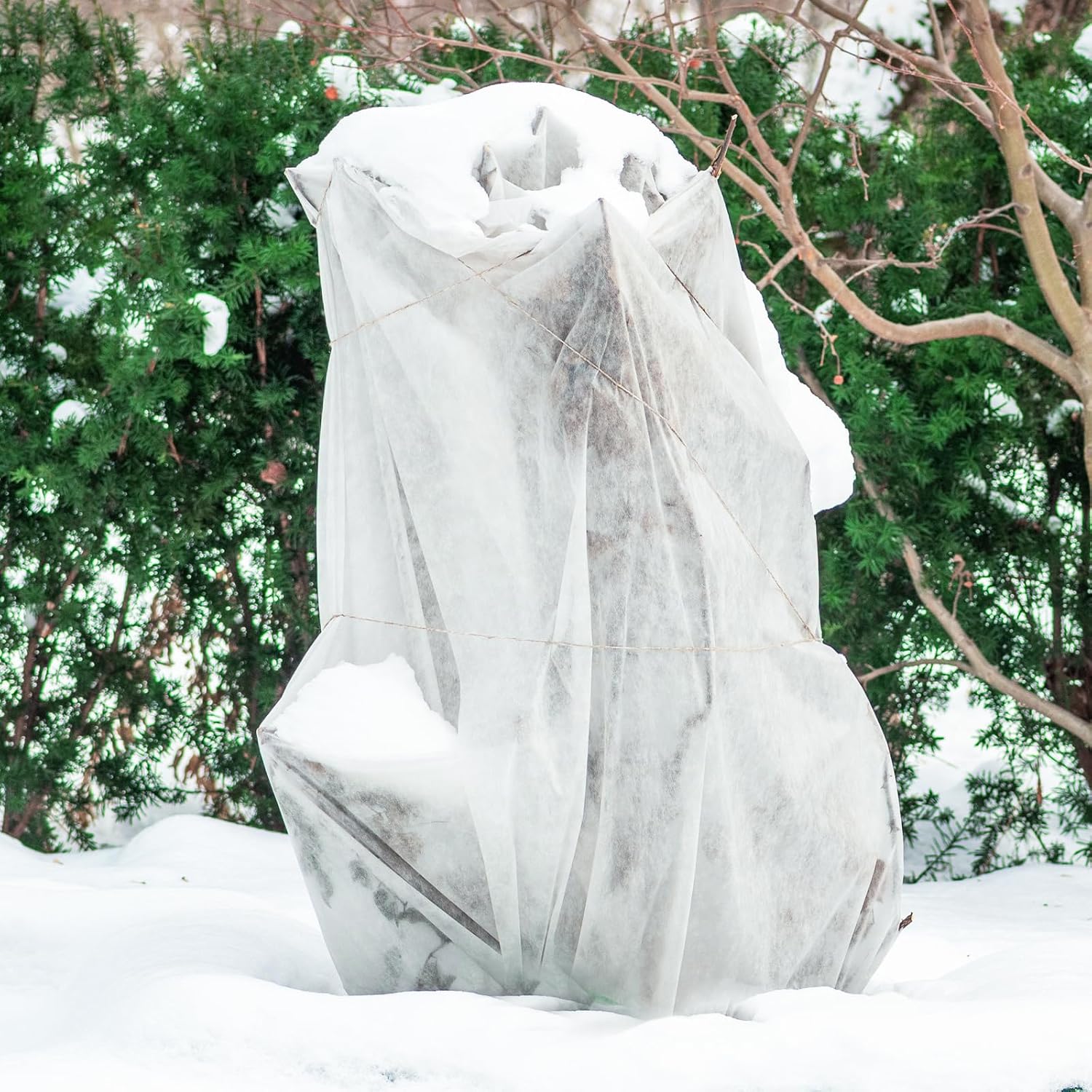 2PCS 10 Ft x 50 Ft Plant Covers Freeze Protection 1.05 oz/yd²Frost Blankets for Winter Outdoors Plants Floating Row