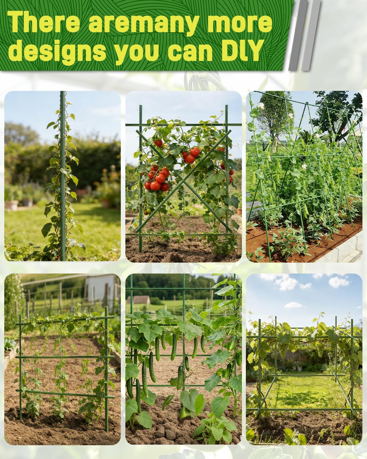 25 Pack 4FT Garden Stakes with Clips & Ties, 0.78" Steel Core Plastic Covered Plant Support Stakes for Tomatoes
