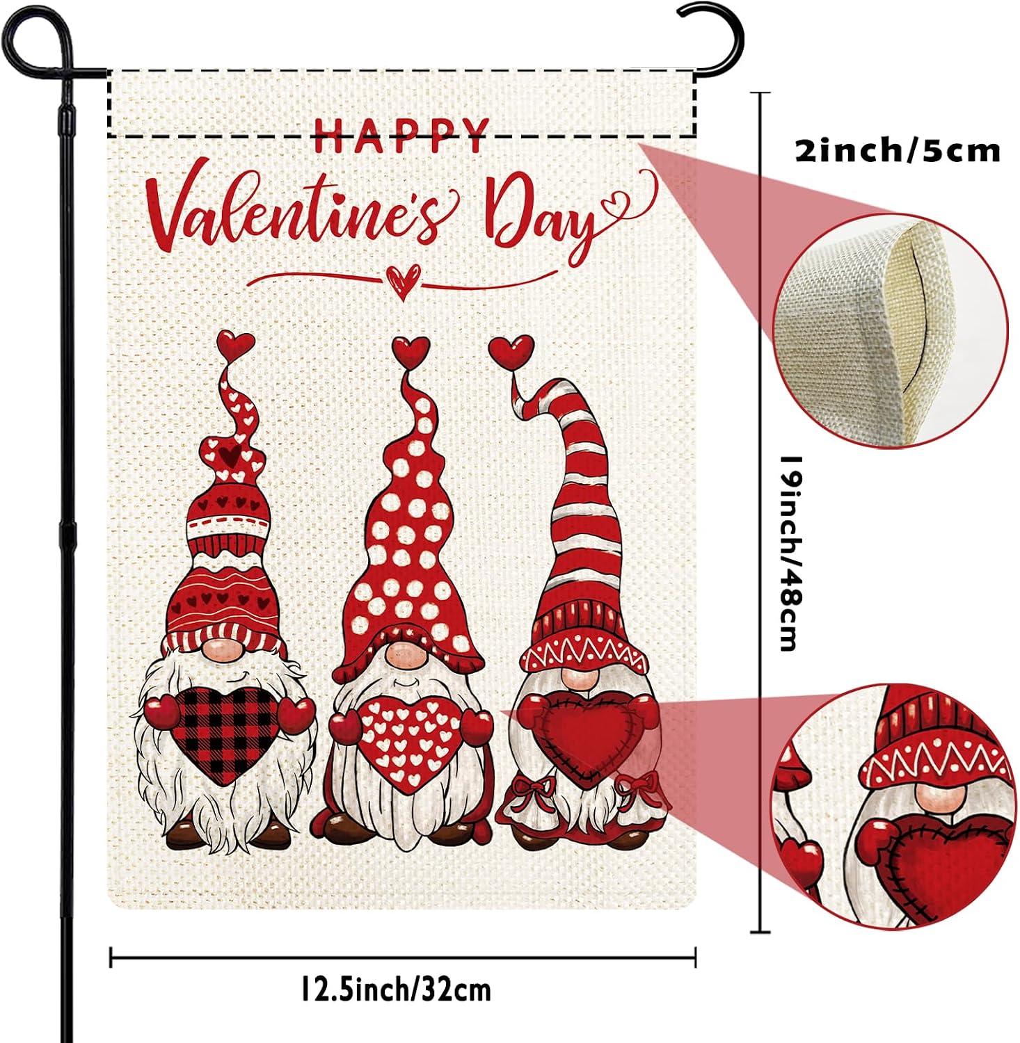 Gnomes Seasonal Garden Flags Set of 12, All Seasons and Holidays, Burlap, 12x18 inch, Double Sided, Fade Resistant