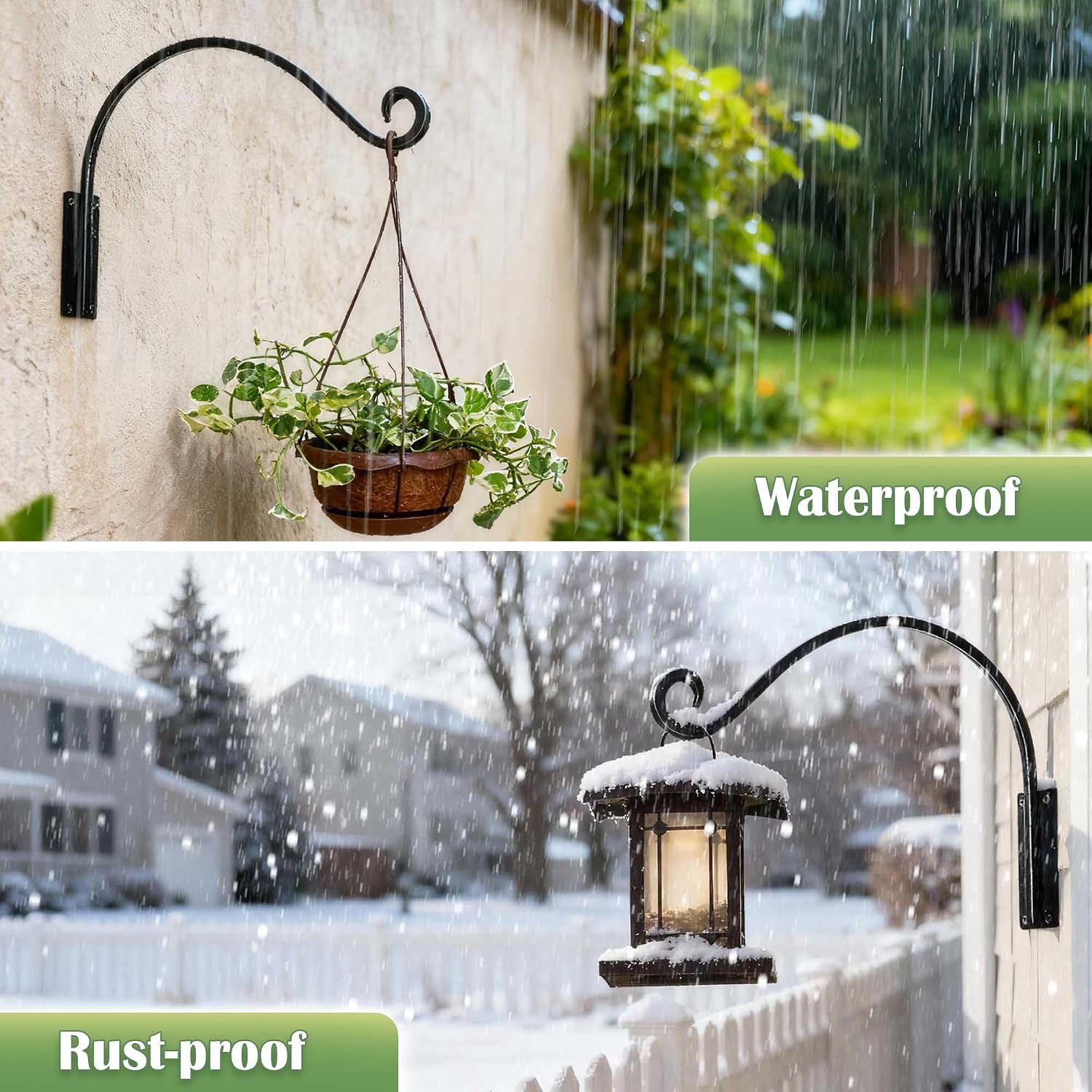 AJART Hanging Plant Hanger Outdoor: 22-Inch Bird Feeder Wall Hooks | Heavy-Duty hanging basket hook,100 Lbs Capacity