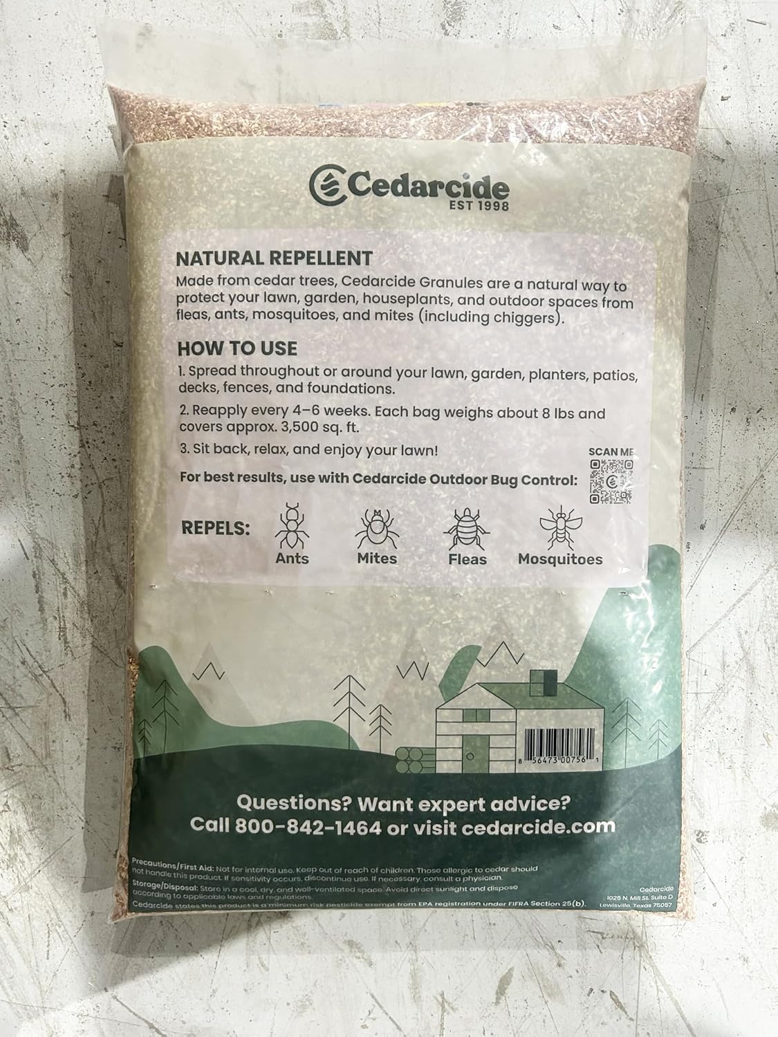 Cedarcide Original Cedar Granules – Cedar Chips for Home & Garden | Repels Ants, Aphids, Spiders, Mosquitos | Smells