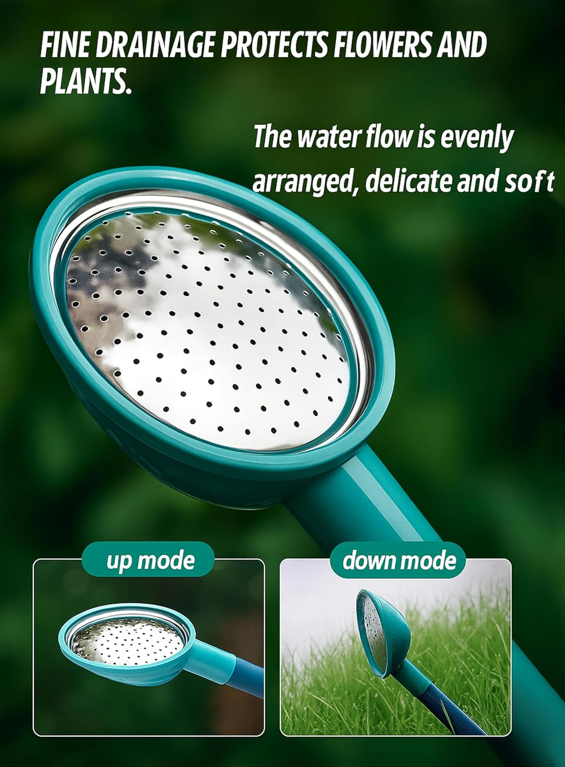 2 Gallon Watering Can, Garden Watering Can Outdoor, Large Plant Watering Can with Long Spout, Non-Slip Handle