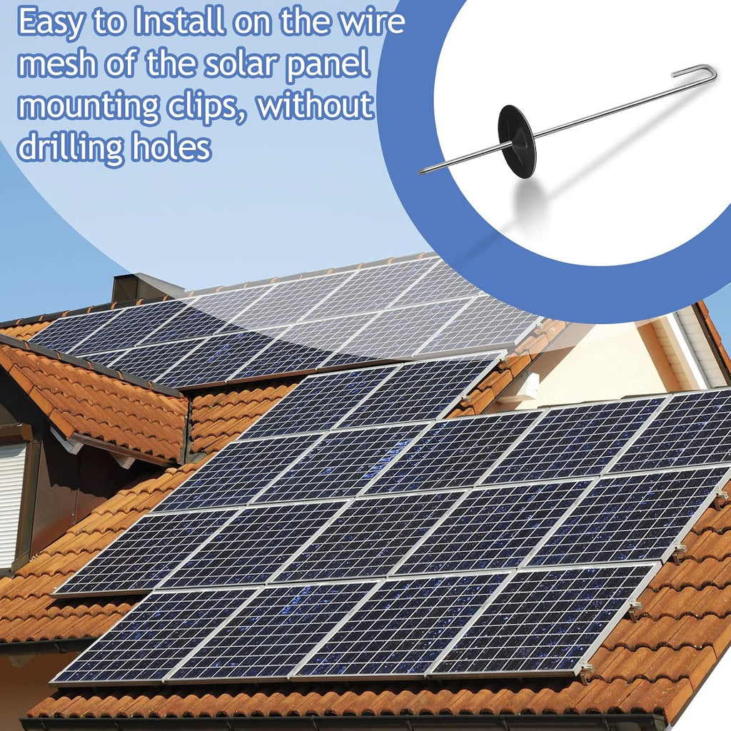 Solar Panel Guard Clips Animal Guard Fastener Animal Roll Kit Stainless Steel Fastener Clips for Solar Panel Bird Wire