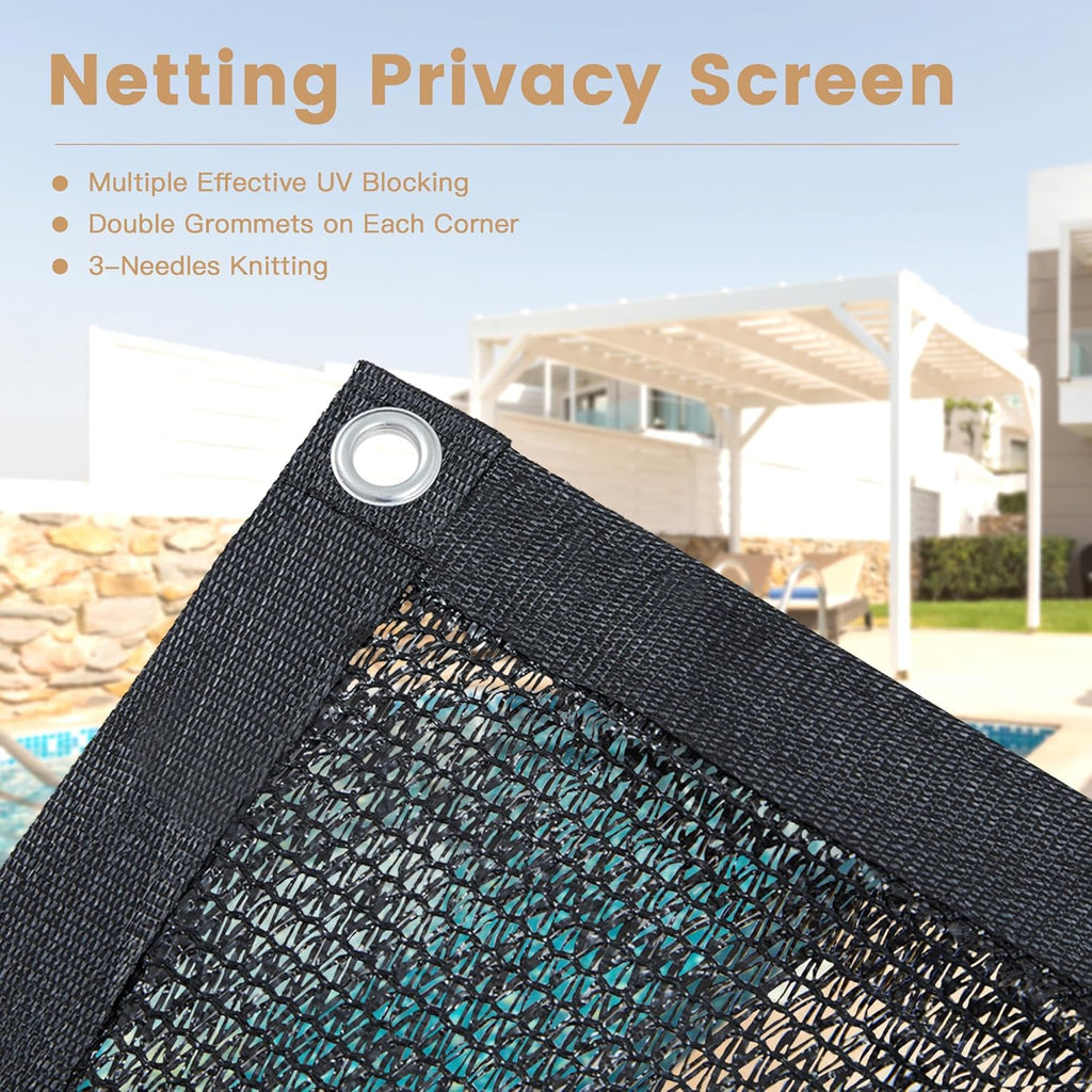 VICLLAX 50% Black Garden Shade Fabric Sun Shade Cloth - UV Protection Sun Shade Cover for Plants, Outdoor, Greenhouse &