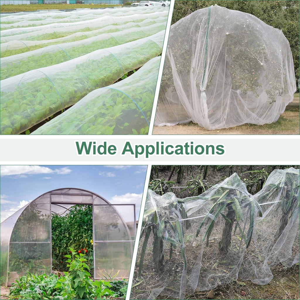 Garden Netting Pest Barrier 10 x 50FT Garden Mesh Netting Insect Netting Garden Neting for Raised Beds Garden Insect