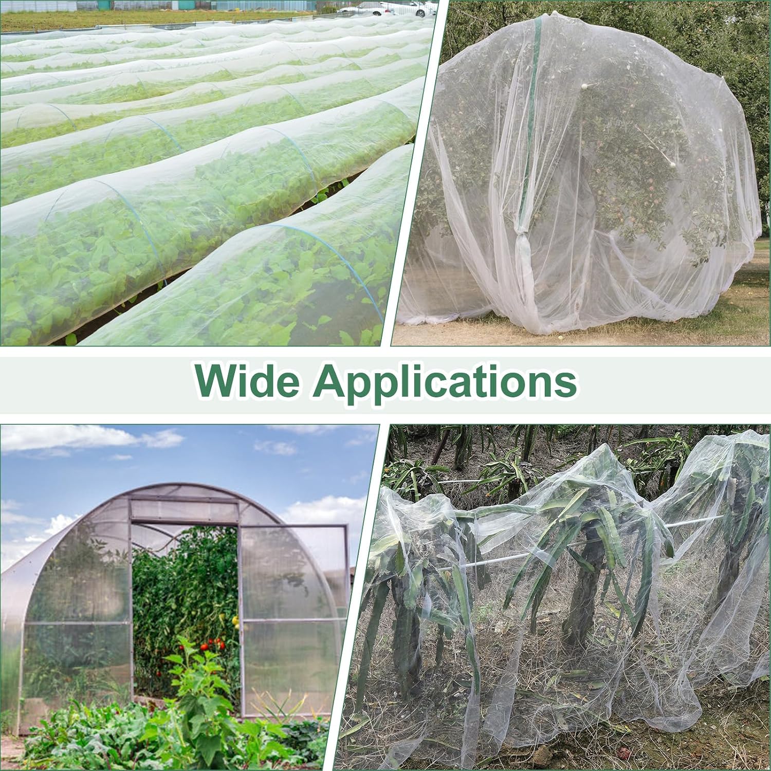 Garden Netting Pest Barrier 10 x 50FT Garden Mesh Netting Insect Netting Garden Neting for Raised Beds Garden Insect