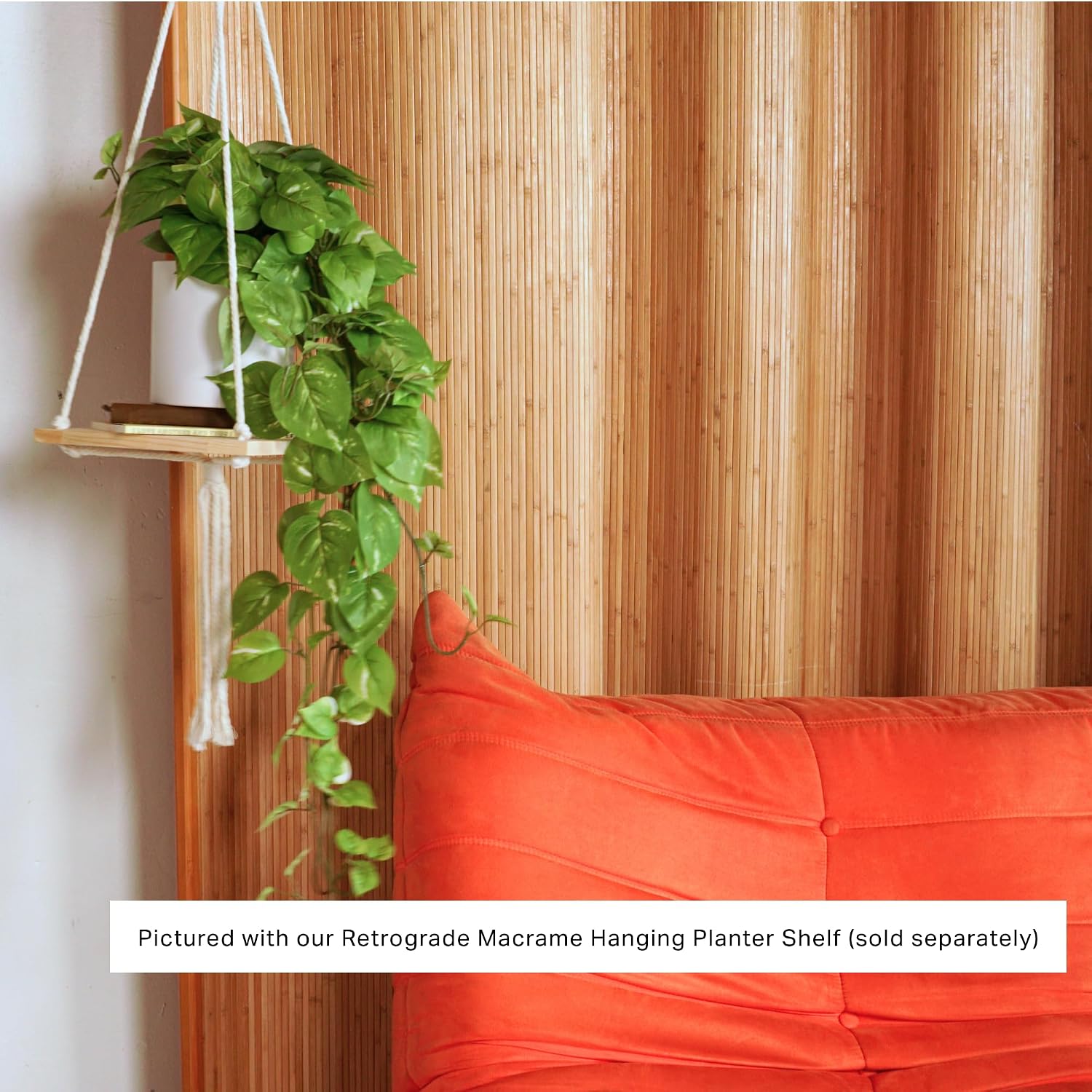 Retrograde 32" Fake Plant, Silk Faux Pothos Ivy Plant (Light Green) | Removable Pot Included, Realistic Silk Fake