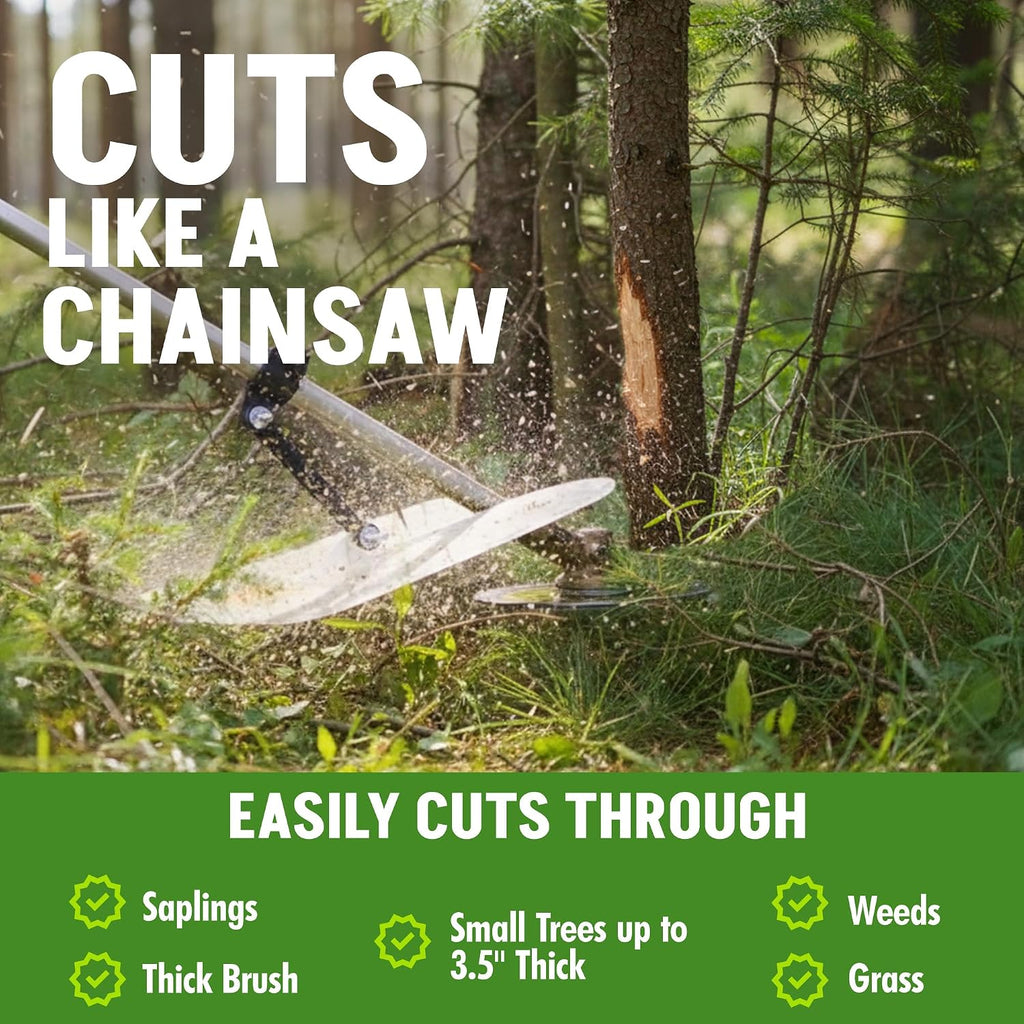 MGP SUPPLY Chainsaw Brush Cutter Blade + File - 9in x 20 Teeth | Fits Most Straight Shaft Trimmers | Conversion Kit Not