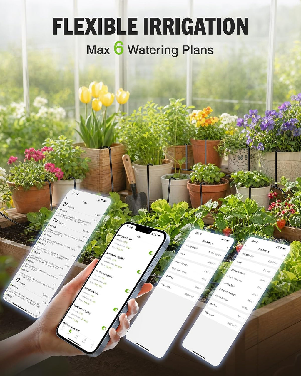 RAINPOINT WiFi Automatic Plant Waterer Indoor, Smart APP Control Drip Irrigation System for Houseplants, Anti-Siphon