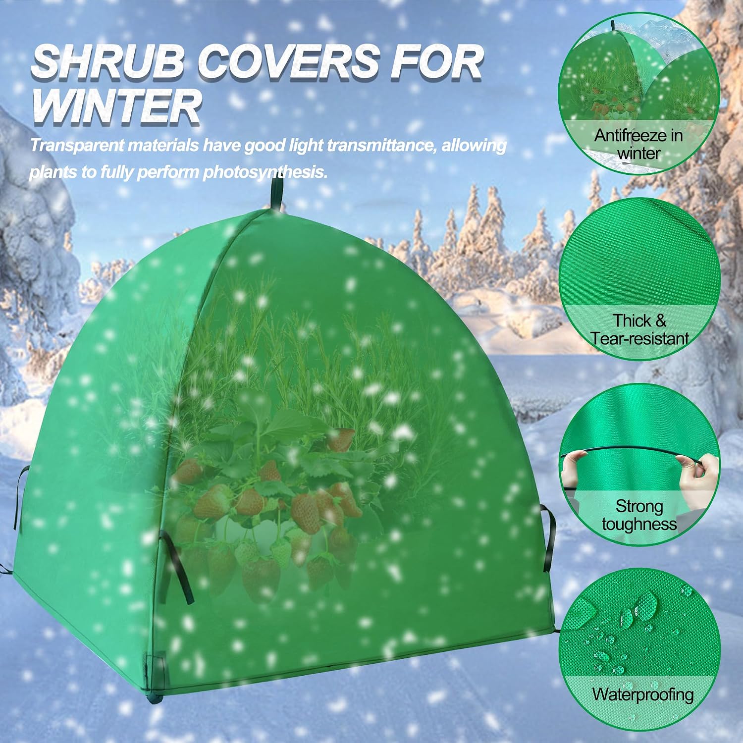 40″*40″*31″ Winter Plant Warm Covers - Raised Bed Cover, Garden Row Accelerator, Warm Tent Freeze Protection Humidity