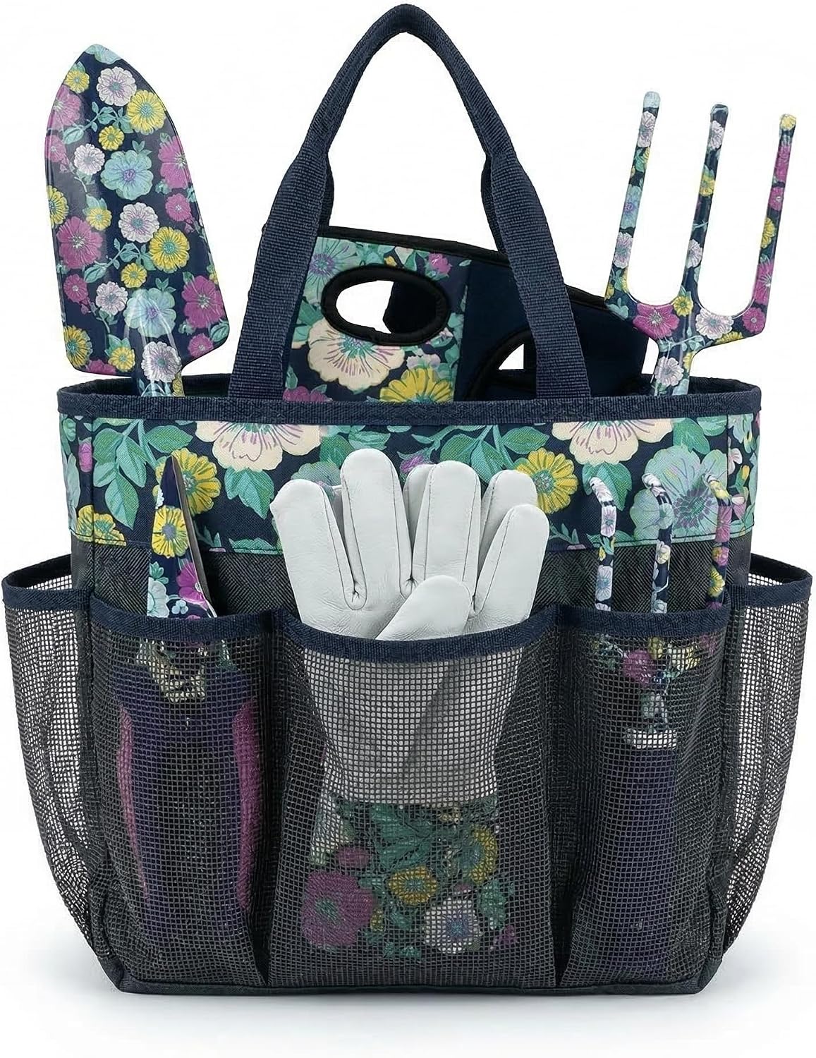 8-Piece Floral Garden Tool Set with Knee Pads & Gloves | Ideal Gift for Mom, Grandma, Spring Planting, Weeding, Pruning