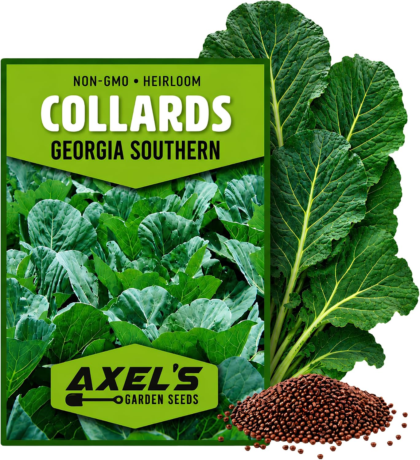 Bulk Collard Green Seeds for Planting - 1 Pound Over 128,000 Heirloom Non-GMO Georgia Southern Collard Seeds - Leafy