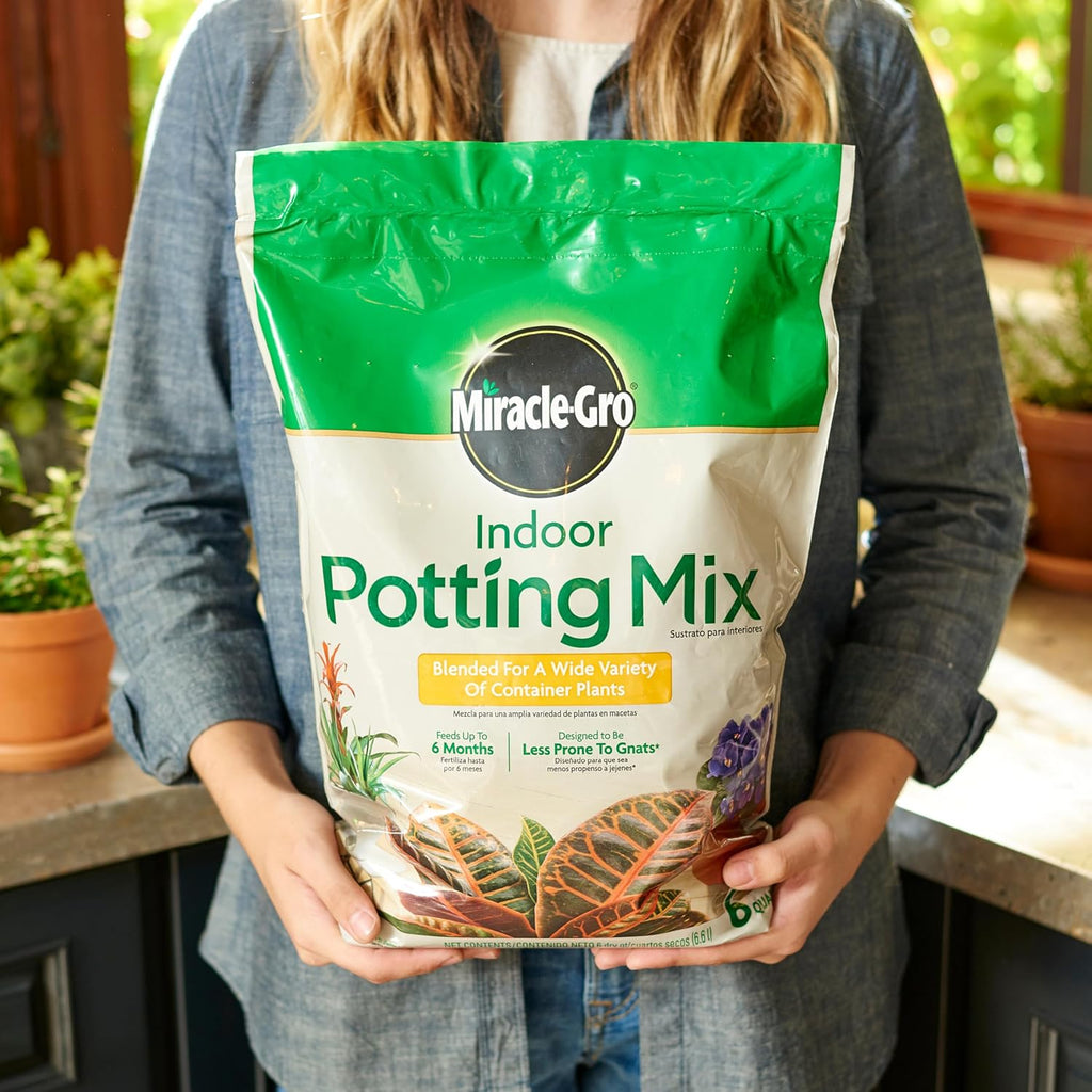 Gro Indoor Potting Mix, Blended for a Variety of Houseplants, Feeds for up to 6 Months, 6 qt., 3-Pack