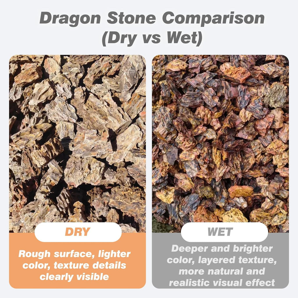 Unocho Aquarium Rocks 5lb Dragon Stone for Aquariums Landscaping Model Fish Tanks Terrariums Vivariums Paludarium