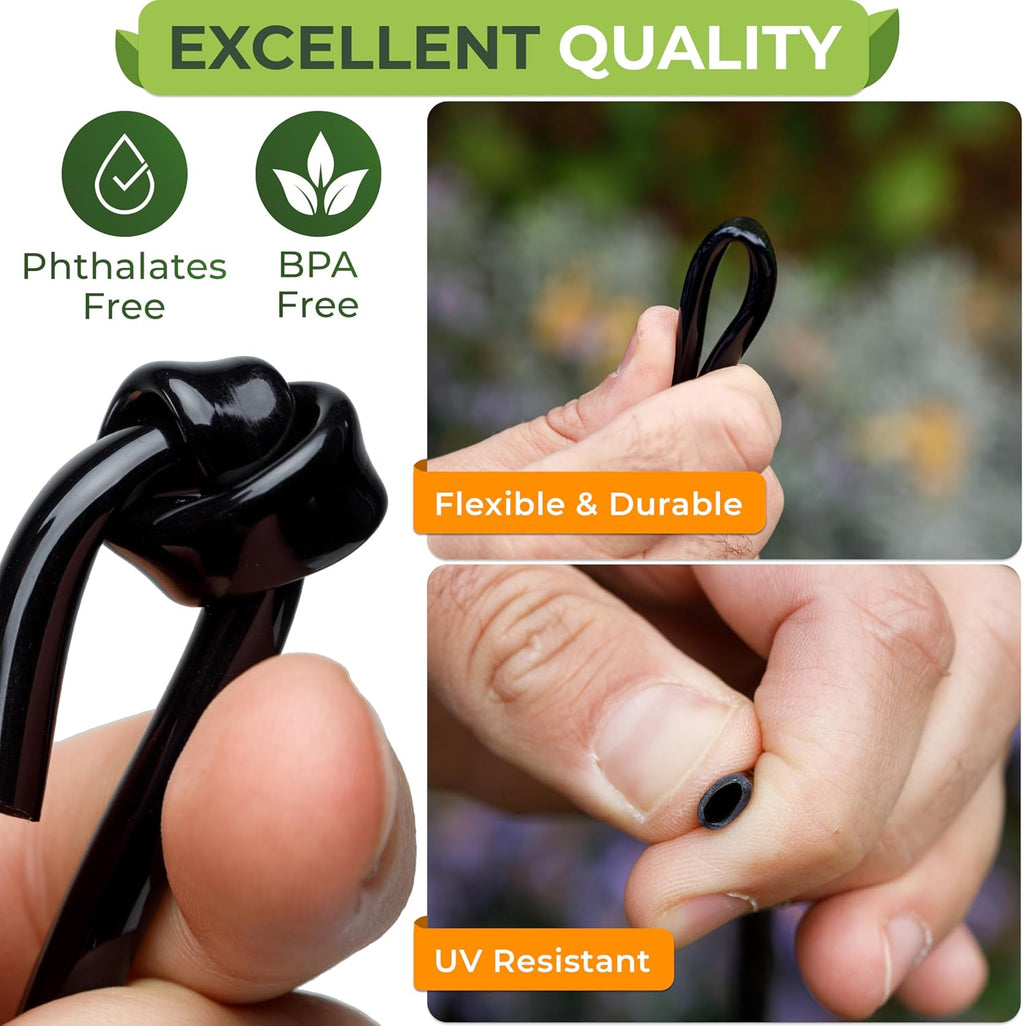 1/4" Irrigation Tubing Parts for Drip Irrigation Watering System | 100 ft Drip Irrigation Tubing for Garden Irrigation
