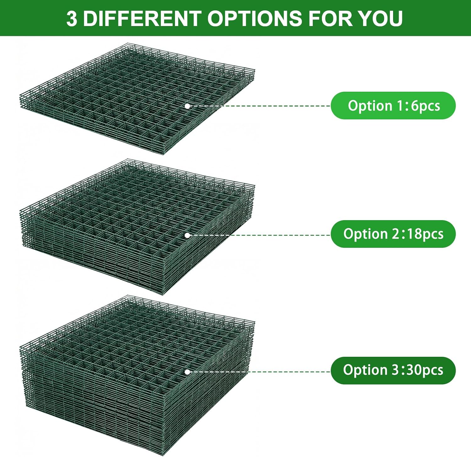 Plant Protectors from Animals - DIY Reusable Plant Cages for Outdoor Plants, Square Mesh Plant Covers Kits, 12"x12"