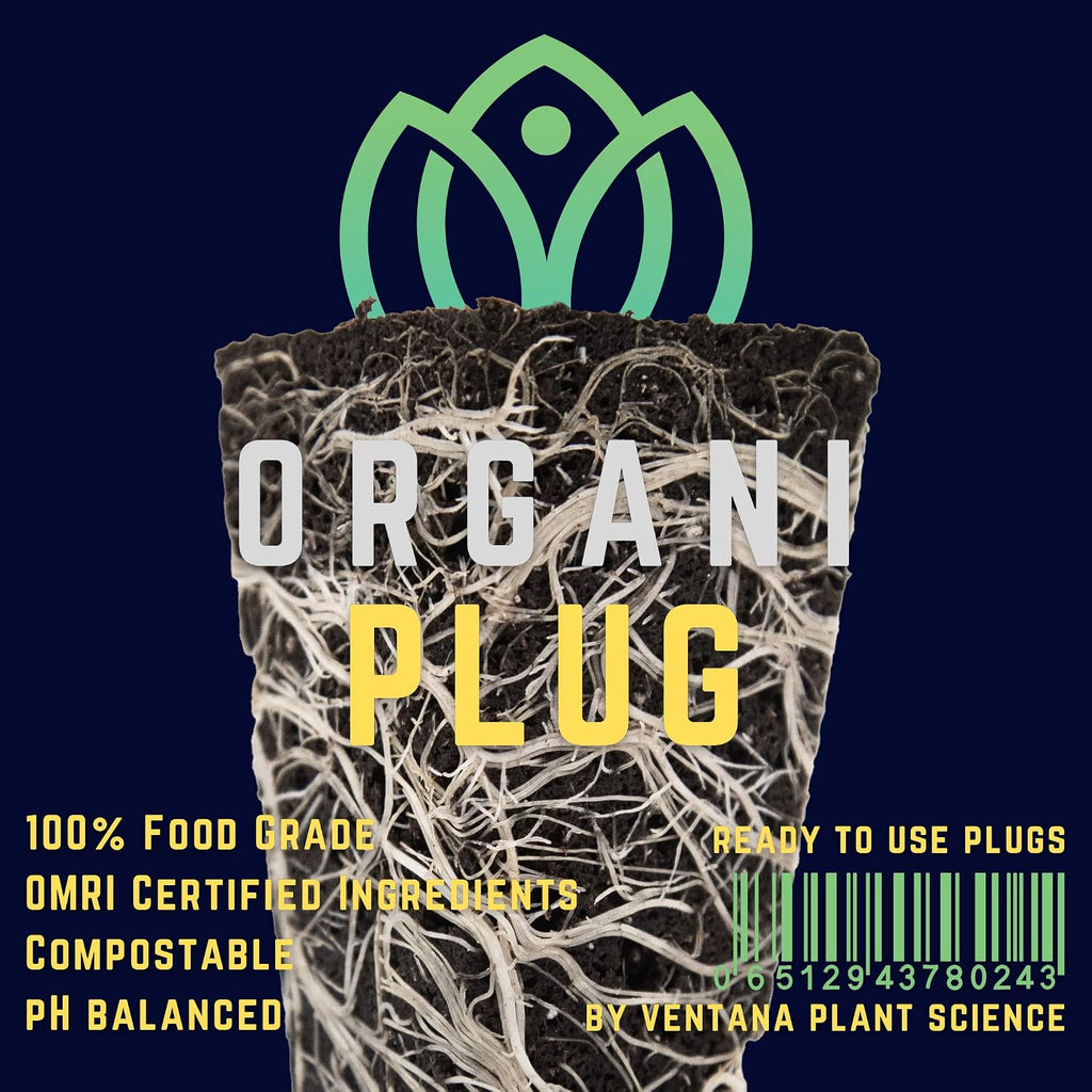 VPS OrganiPlug Hydroponic Seed Starter Plugs, 100 Pack, Rapid Root Planting Pods for Seedling, Clone, Cutting, Promotes