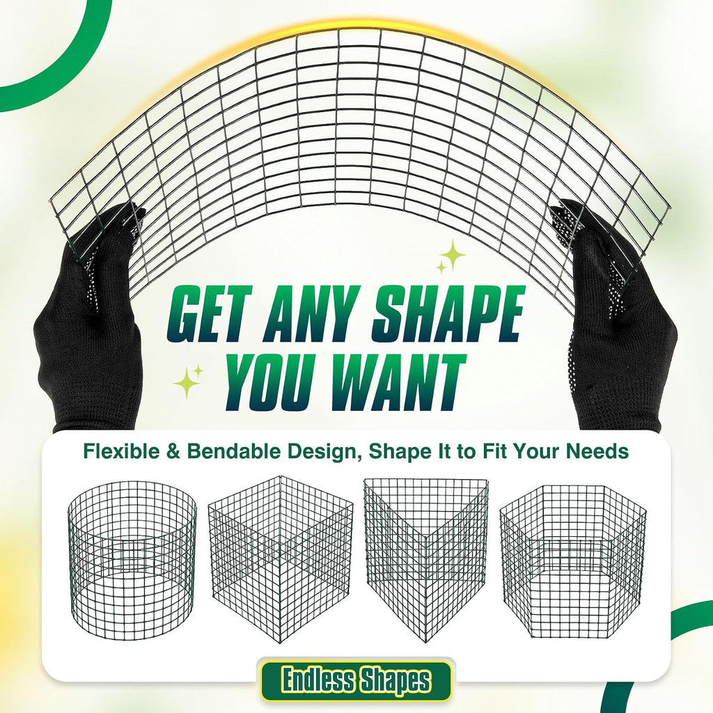 12 Pack 17" x 12" Tall Round Plant Cage - 36PCS Plant Support Cage Metal Wire Mesh Plant Protector for Outdoor