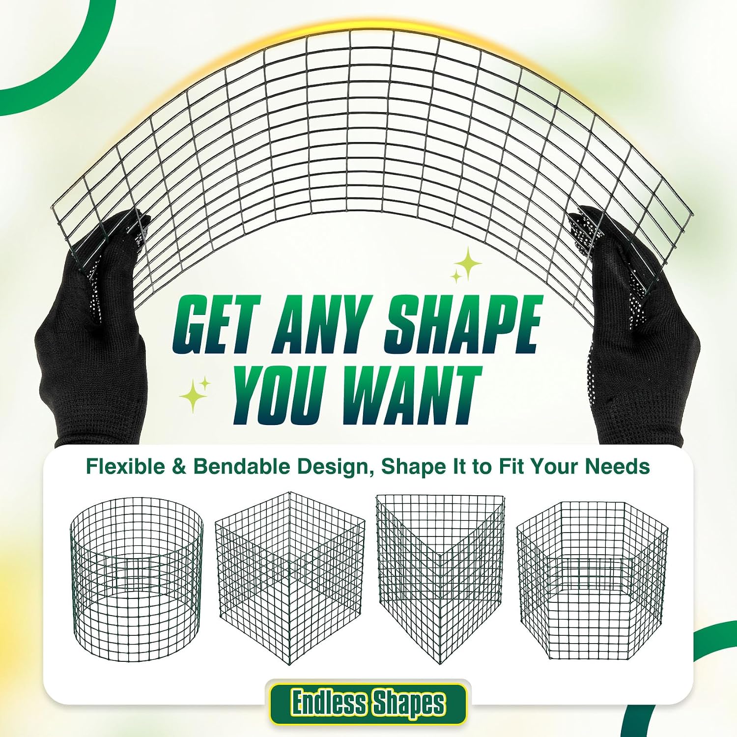 12 Pack 17" x 12" Tall Round Plant Cage - 36PCS Plant Support Cage Metal Wire Mesh Plant Protector for Outdoor